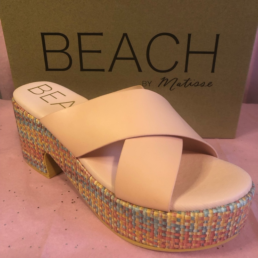 Matisse BeachNellie Platform Sandals Pink New In Box